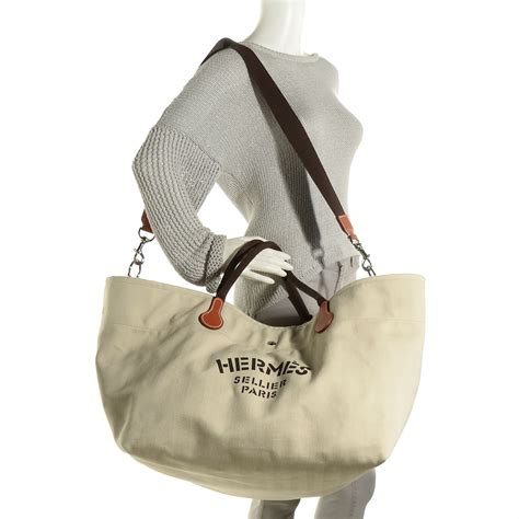 hermes fourre-tout du cavalier bag|HERMES Toile Fourre Tout du Cavalier Carryall Tote.